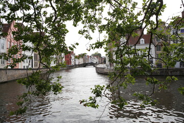 river nature outside castle houses architecture flowers