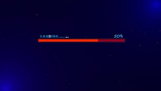 loading bar uploading and downloading to processing animation with 0 to 100 percent loading complete 