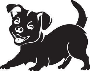 A cute dog in a playful pose, vector art illustration