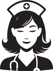 girl in a cap with Nurse