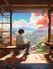 character illustrations of a married couple in anime and cartoon style.