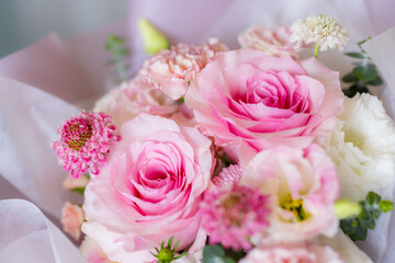 Beautiful flower bouquet with rose