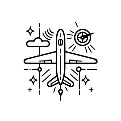 Travel Icons Svg, Vacation Icon Set, Travel, Web Sites, Winter Holiday Icons, Summer Holiday Icons, Airplane Svg, Airplane Clipart, Travel Svg, Airplane Silhouette, Airplane Png, Svg Files For Cricut,