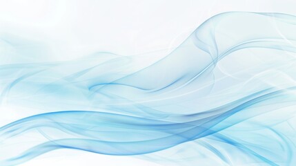 Obraz premium Aesthetic abstract background featuring smooth, flowing blue and white waves. Ideal for design, digital art, and creative projects. High-resolution, modern visual appeal.