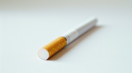 Close up of disposable e cigarette on white background representing modern smoking and vaping