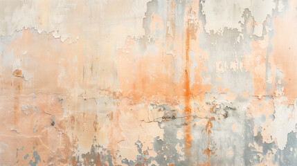 Rustic Textured Wall with Soft Pastels Color Washing Technique. Beautifully textured wall with aged effect. Palette of peach with subtle variations in hue and tonality. High-resolution. 