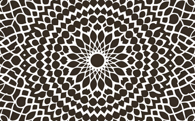 Vector white Islamic horizontal background. Seamless oriental volumetric pattern