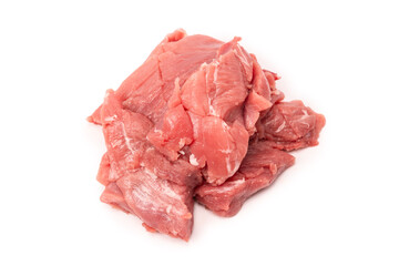 Raw pork tenderloin isolated on a white background.  Fresh meat.