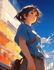 character illustrations of a married couple in anime and cartoon style.