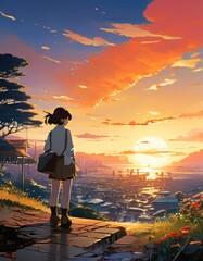 character illustrations of a married couple in anime and cartoon style.