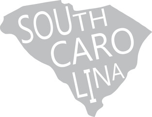 solid drawing of south carolina state map.