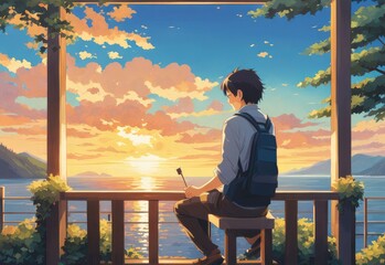 character illustrations of a married couple in anime and cartoon style.