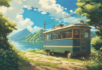 character illustrations of a married couple in anime and cartoon style.