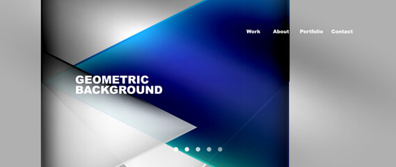 Flowing bright neon gradients geometric abstract background with triangles and lines. Fluid color pattern of color liquid gradient background for wallpaper, banner, background, card, landing page