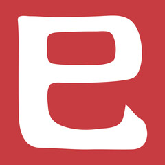 年賀状に使える巳の印章の手書き風の筆文字イラスト