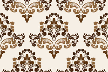 Floral embroidery design, ethnic pattern for background or tapestry. Ideas for designing patterns for textiles, batik, curtains, clothing or decorations. Vector illustration