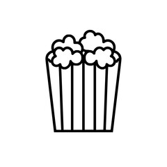 Popcorn icon, pop icon, bucket icon, cinema icon, corn icon, snack icon, box icon, entertainment icon, graphic icon, pictogram icon, marketing icon, popcorn, food, snack, box, movie, icon, isolated, w