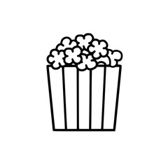 Popcorn icon, pop icon, bucket icon, cinema icon, corn icon, snack icon, box icon, entertainment icon, graphic icon, pictogram icon, marketing icon, popcorn, food, snack, box, movie, icon, isolated, 