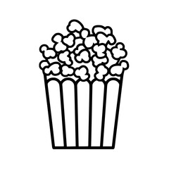 Popcorn icon, pop icon, bucket icon, cinema icon, corn icon, snack icon, box icon, entertainment icon, graphic icon, pictogram icon, marketing icon, popcorn, food, snack, box, movie, icon, isolated, 