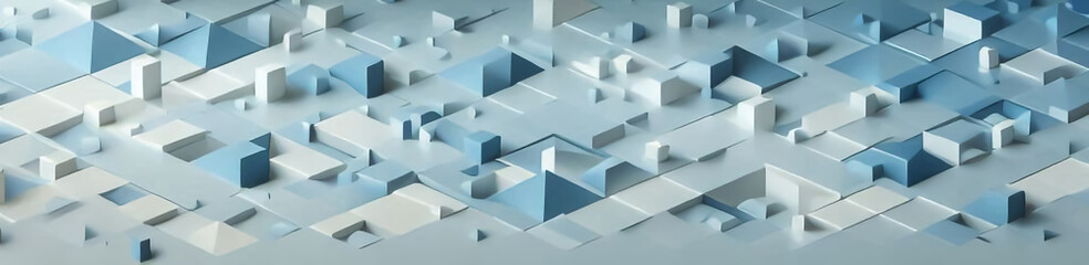 Obraz premium patterned surface with abstract geometric shapes that vary in size and orientation, blue and white hues, abstract, art, pattern, spheres, dots, lines, waves, texture, geometric, shape, design, modern