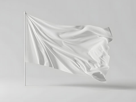 Blank Waving flag mockup