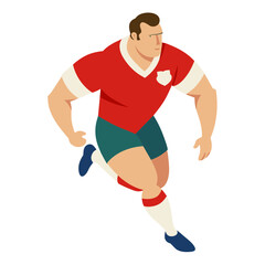 Dynamic Rugby Player in Action - showcasing the intense energy and motion of the sport