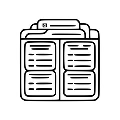 document icon, business icon, symbol icon, archive icon, contract icon, file icon, office icon, computer icon, message icon, web icon, folder icon, graphic icon, portfolio icon, magnifying glass icon,