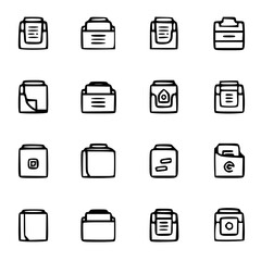 document icon, business icon, symbol icon, archive icon, contract icon, file icon, office icon, computer icon, message icon, web icon, folder icon, graphic icon, portfolio icon, magnifying glass icon,