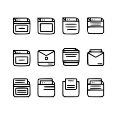 document icon, business icon, symbol icon, archive icon, contract icon, file icon, office icon, computer icon, message icon, web icon, folder icon, graphic icon, portfolio icon, magnifying glass icon,