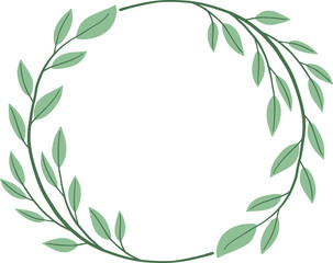 Wreath of floral and flower illustration.