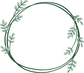 Wreath of floral and flower illustration.