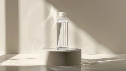 Micellar Water Bottle on Pedestal