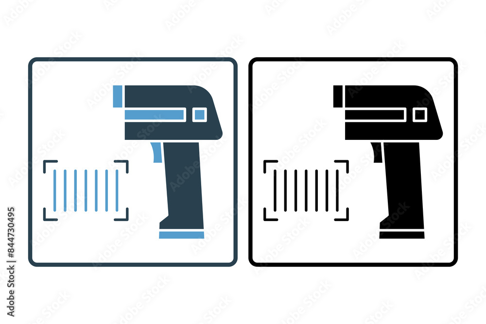 Poster barcode icon. icon related to supply chain. suitable for web site, app, user interfaces, printable e