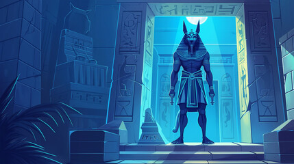 Obraz premium The Ancient Egyptian background isolation for mobile game background, Illustration