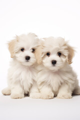 Obraz premium Dog on white background. Shelter pets, animals. Veterinary, zooclinic, goods for animals.