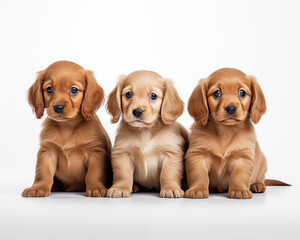 Dog on white background. Shelter pets, animals. Veterinary, zooclinic, goods for animals.