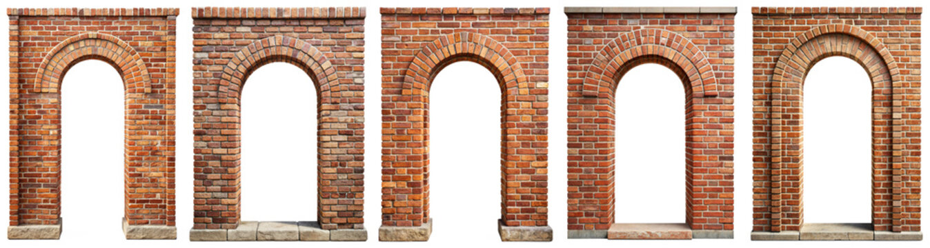 Brick archway, brick wall transparent background PNG file