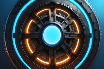 Naklejka premium circular neon glow