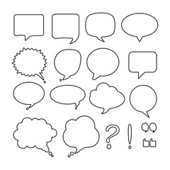 Set of variation bubble chat vector 