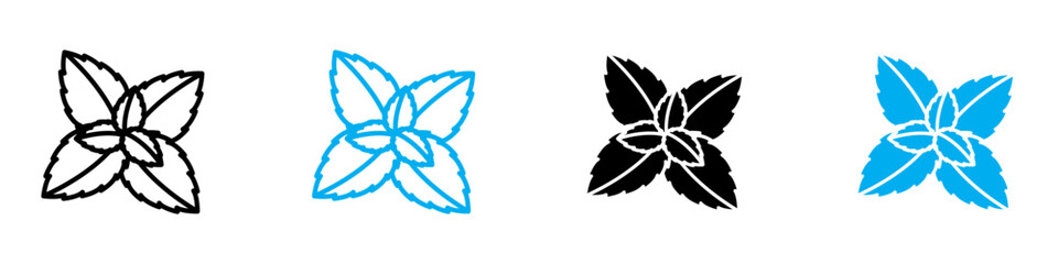 Fresh Mint Leaf Icon Ideal for Food, Beverage, and Wellness Designs © Krupal