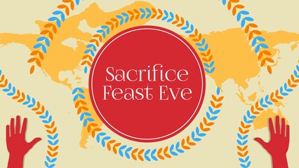 Sacrifice Feast Eve web banner design illustration 