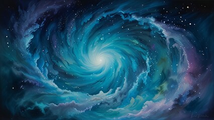 Beautiful nebulae and stars in the night sky. Supernova background wallpaper