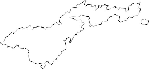 dot line drawing of american samoa island map.