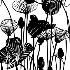 Obraz premium Summer floral seamless pattern, Garden Floral seamless pattern, Seamless Repeat Pattern, Boho floral seamless, flower paper, digital paper pack, digital backgrounds, digital scrapbook, floral pattern,