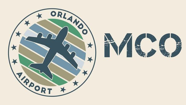 Orlando International Airport intro video. Orlando airport information animation. Stylish 4k video.