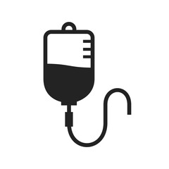 Infusion - simple black and white icon. Vector illustration.
