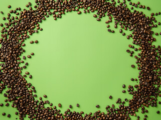 Coffee Bean Background, Matcha Green