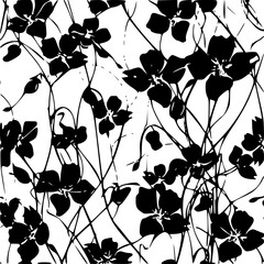 summer floral seamless pattern, garden floral seamless pattern, seamless repeat pattern, boho floral seamless, flower paper, digital paper pack, digital backgrounds, digital scrapbook, floral pattern,