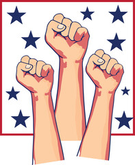 4th July Independence day US a circle with the American flag on it