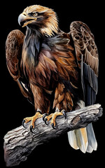 A mature American bald eagle